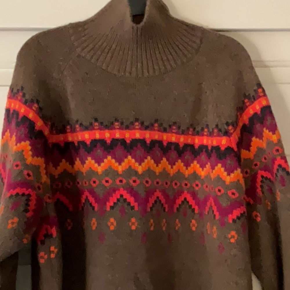 LOU & GREY FOR LOFT COCOA BROWN SOFT XL SWEATER